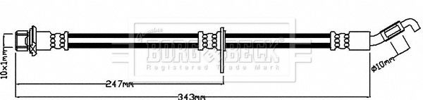 BORG & BECK stabdžių žarnelė BBH8218